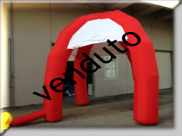 Gazebo Rosso Bianco